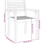 Garden chairs 4 pcs solid acacia wood 59x55x85 cm by vidaXL, Garden chairs - Ref: Foro24-3216303, Price: 252,74 €, Discount: %