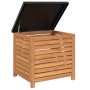 Caja de almacenaje de jardín madera maciza acacia 60x50x55 cm de vidaXL, Cajas de almacenaje para exteriores - Ref: Foro24-36...