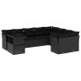 Set Gartensofas 10 Stück Kissen synthetisches Rattan schwarz von vidaXL, Gartensets - Ref: Foro24-3266845, Preis: 669,78 €, R...