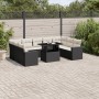 Set de sofás de jardín 10 pzas cojines ratán sintético negro de vidaXL, Conjuntos de jardín - Ref: Foro24-3267476, Precio: 69...