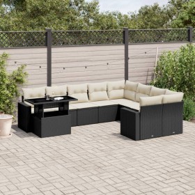 Garden sofa set 10 pieces with black synthetic rattan cushions by vidaXL, Garden sets - Ref: Foro24-3267506, Price: 704,99 €,...