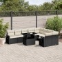 Garden sofa set 10 pieces with black synthetic rattan cushions by vidaXL, Garden sets - Ref: Foro24-3268126, Price: 725,04 €,...