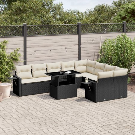 Set Gartensofas 10 Stück Kissen synthetisches Rattan schwarz von vidaXL, Gartensets - Ref: Foro24-3268126, Preis: 704,05 €, R...