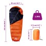 Mumien-Typ Camping Schlafsack für Erwachsene 3 Jahreszeiten von vidaXL, Schlafsack - Ref: Foro24-94472, Preis: 31,33 €, Rabat...