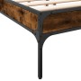 Estructura cama madera ingeniería metal roble ahumado 140x190cm de vidaXL, Camas y somieres - Ref: Foro24-845038, Precio: 102...