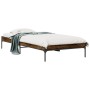 Estructura cama madera ingeniería metal roble ahumado 90x200 cm de vidaXL, Camas y somieres - Ref: Foro24-845033, Precio: 72,...