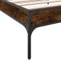 Estructura cama madera ingeniería metal roble ahumado 90x200 cm de vidaXL, Camas y somieres - Ref: Foro24-845033, Precio: 72,...