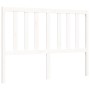 Double bed frame with white solid wood headboard by vidaXL, Beds and slatted bases - Ref: Foro24-3193832, Price: 137,34 €, Di...