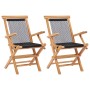 Folding garden chairs 2 pcs solid teak wood and rope by vidaXL, Garden chairs - Ref: Foro24-49362, Price: 144,99 €, Discount: %