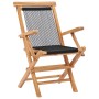 Folding garden chairs 2 pcs solid teak wood and rope by vidaXL, Garden chairs - Ref: Foro24-49362, Price: 144,99 €, Discount: %