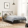 Bed frame with black metal headboard 100x190 cm by vidaXL, Beds and slatted bases - Ref: Foro24-376496, Price: 73,76 €, Disco...