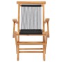 Folding garden chairs 2 pcs solid teak wood and rope by vidaXL, Garden chairs - Ref: Foro24-49362, Price: 144,99 €, Discount: %