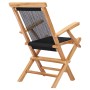 Folding garden chairs 2 pcs solid teak wood and rope by vidaXL, Garden chairs - Ref: Foro24-49362, Price: 144,99 €, Discount: %