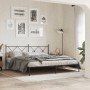 Bed frame with black metal headboard 183x213 cm by vidaXL, Beds and slatted bases - Ref: Foro24-376507, Price: 118,94 €, Disc...