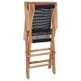 Folding garden chairs 2 pcs solid teak wood and rope by vidaXL, Garden chairs - Ref: Foro24-49362, Price: 144,99 €, Discount: %