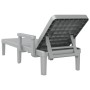 Adjustable sun lounger in 4 heights made of polypropylene 155.5x57x28 cm by vidaXL, Loungers - Ref: Foro24-4008103, Price: 10...