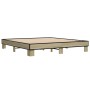 Estructura cama madera ingeniería metal roble Sonoma 160x200 cm de vidaXL, Camas y somieres - Ref: Foro24-3280228, Precio: 13...