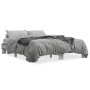 Estructura cama madera ingeniería metal gris Sonoma 150x200 cm de vidaXL, Camas y somieres - Ref: Foro24-3280235, Precio: 134...