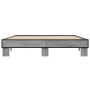 Estructura cama madera ingeniería metal gris Sonoma 150x200 cm de vidaXL, Camas y somieres - Ref: Foro24-3280235, Precio: 134...