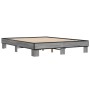 Estructura cama madera ingeniería metal gris Sonoma 150x200 cm de vidaXL, Camas y somieres - Ref: Foro24-3280235, Precio: 134...