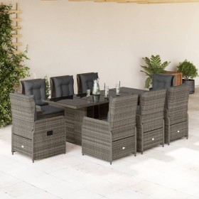 Garden dining set 9 pieces and gray synthetic rattan cushions by vidaXL, Garden sets - Ref: Foro24-3262784, Price: 996,22 €, ...