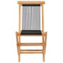 Folding garden chairs 2 pcs solid teak wood and rope by vidaXL, Garden chairs - Ref: Foro24-49363, Price: 166,47 €, Discount: %