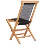 Folding garden chairs 2 pcs solid teak wood and rope by vidaXL, Garden chairs - Ref: Foro24-49363, Price: 166,47 €, Discount: %