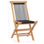 Folding garden chairs 2 pcs solid teak wood and rope by vidaXL, Garden chairs - Ref: Foro24-49363, Price: 166,47 €, Discount: %