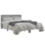 Estructura cama madera ingeniería metal gris Sonoma 135x190 cm de vidaXL, Camas y somieres - Ref: Foro24-3280165, Precio: 153...