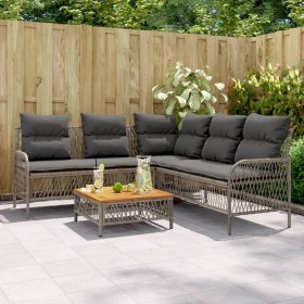 Garden sofa set with cushions 2 pieces synthetic rattan gray by vidaXL, Garden sets - Ref: Foro24-368734, Price: 380,99 €, Di...