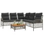 Set Gartensofas mit Kissen 2 Stück synthetisches Rattangrau von vidaXL, Gartensets - Ref: Foro24-368734, Preis: 380,99 €, Rab...