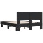 Estructura de cama madera de ingeniería y metal negro 120x190cm de vidaXL, Camas y somieres - Ref: Foro24-3280202, Precio: 15...