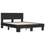 Estructura de cama madera de ingeniería y metal negro 140x200cm de vidaXL, Camas y somieres - Ref: Foro24-3280192, Precio: 15...