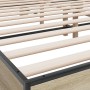 Engineered wood metal bed frame Sonoma oak 180x200 cm by vidaXL, Beds and slatted bases - Ref: Foro24-3280178, Price: 165,58 ...