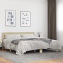 Sonoma oak metal engineered wood bed frame 200x200 cm by vidaXL, Beds and slatted bases - Ref: Foro24-3280173, Price: 183,59 ...