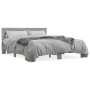 Estructura cama madera ingeniería metal gris Sonoma 150x200 cm de vidaXL, Camas y somieres - Ref: Foro24-3280190, Precio: 161...