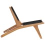 Lounger with footrest solid teak wood and rope by vidaXL, Loungers - Ref: Foro24-49368, Price: 199,77 €, Discount: %