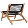 Lounger with footrest solid teak wood and rope by vidaXL, Loungers - Ref: Foro24-49368, Price: 199,77 €, Discount: %