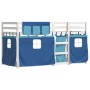 Bunk bed with curtains solid blue pine wood 90x200 cm by vidaXL, Beds and slatted bases - Ref: Foro24-3283896, Price: 247,38 ...