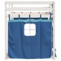 Bunk bed with curtains solid blue pine wood 90x200 cm by vidaXL, Beds and slatted bases - Ref: Foro24-3283896, Price: 247,38 ...