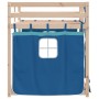 Bunk bed with curtains solid blue pine wood 90x190 cm by vidaXL, Beds and slatted bases - Ref: Foro24-3283905, Price: 170,83 ...