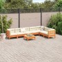 8-piece garden sofa set with pine wood furniture and brown wax cushions by vidaXL, Garden sets - Ref: Foro24-3299482, Price: ...