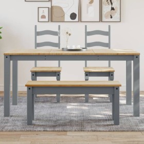 Panama solid pine wood dining table in gray, 160x80x75 cm. by vidaXL, Kitchen and dining tables - Ref: Foro24-4005706, Price:...