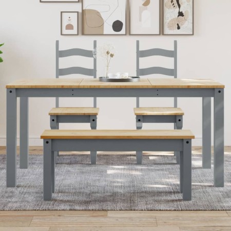 Panama solid pine wood dining table in gray, 160x80x75 cm. by vidaXL, Kitchen and dining tables - Ref: Foro24-4005706, Price:...