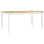 Mesa de comedor Corona madera maciza pino blanco 160x80x75 cm de vidaXL, Mesas de cocina y de comedor - Ref: Foro24-4005719, ...