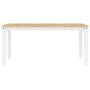 Mesa de comedor Corona madera maciza pino blanco 160x80x75 cm de vidaXL, Mesas de cocina y de comedor - Ref: Foro24-4005719, ...