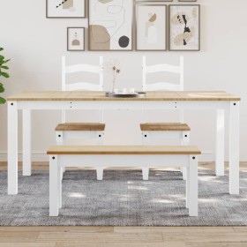 Panama solid white pine dining table 180x90x75 cm by vidaXL, Kitchen and dining tables - Ref: Foro24-4005710, Price: 239,30 €...