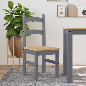 Dining chairs 2 units solid pine wood gray 40x46x99 cm by vidaXL, dining chairs - Ref: Foro24-4005727, Price: 122,99 €, Disco...