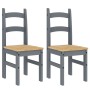 Dining chairs 2 units solid pine wood gray 40x46x99 cm by vidaXL, dining chairs - Ref: Foro24-4005727, Price: 122,60 €, Disco...