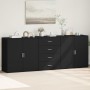 3 black plywood sideboards by vidaXL, Sideboards - Ref: Foro24-3276610, Price: 296,20 €, Discount: %